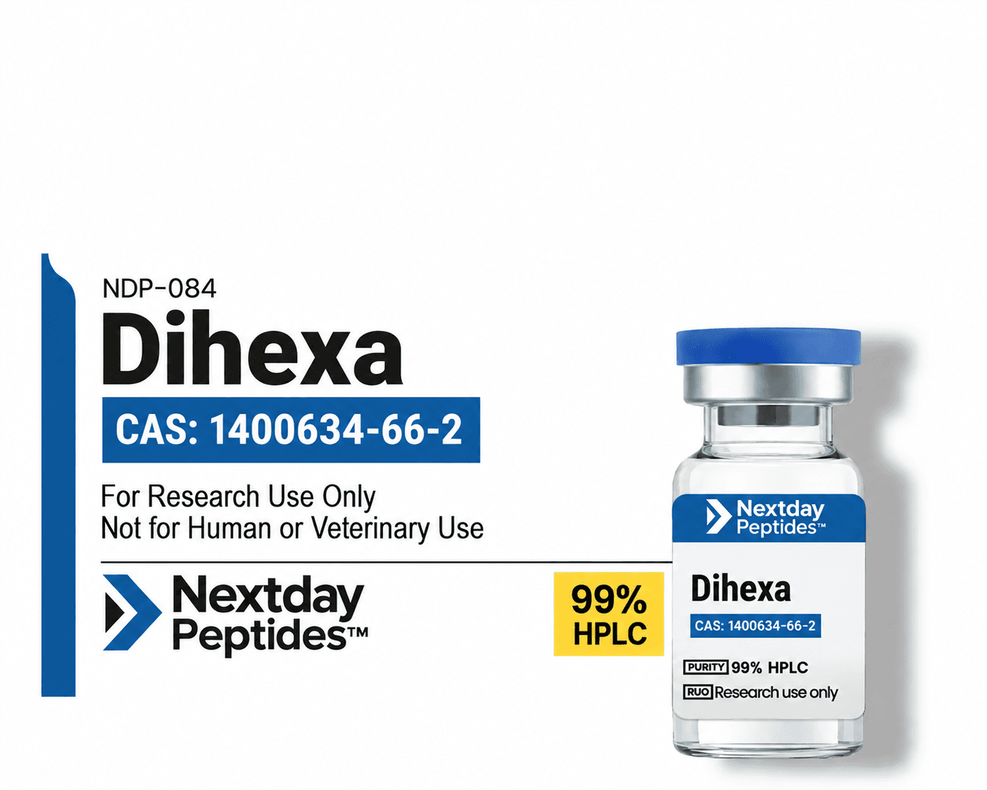 Dihexa Research Peptide research peptide — ≥99% HPLC purity — Nextday Peptides, research use only