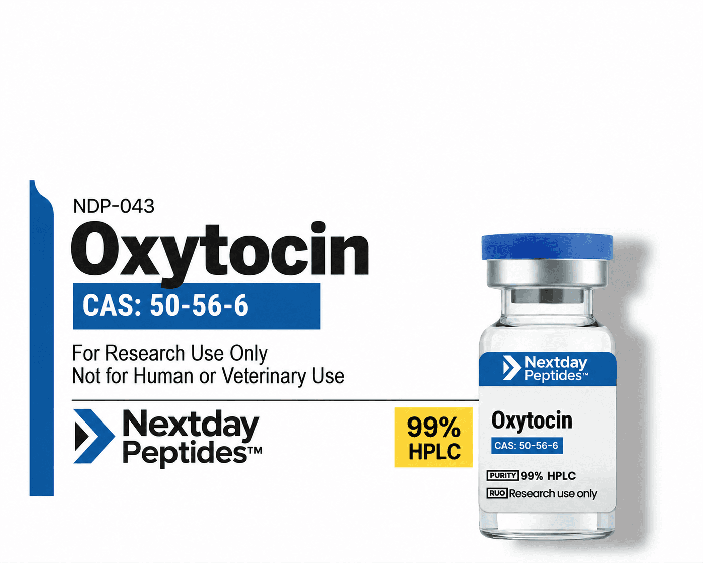 Oxytocin Research Peptide research peptide — ≥99% HPLC purity — Nextday Peptides, research use only