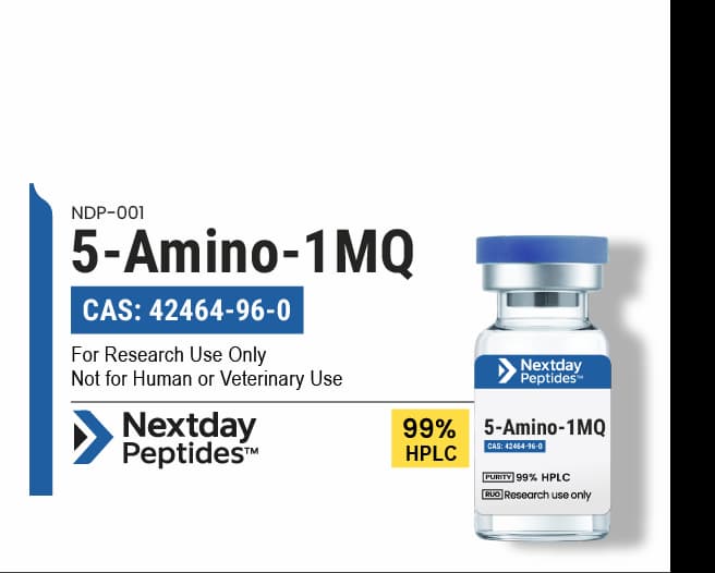 5-Amino-1MQ research peptide — ≥99% HPLC purity — Nextday Peptides, research use only