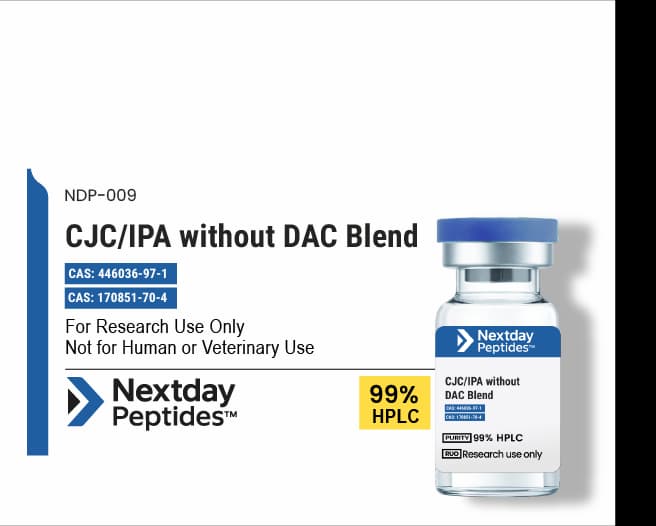 CJC/IPA without DAC Blend research peptide — ≥99% HPLC purity — Nextday Peptides, research use only