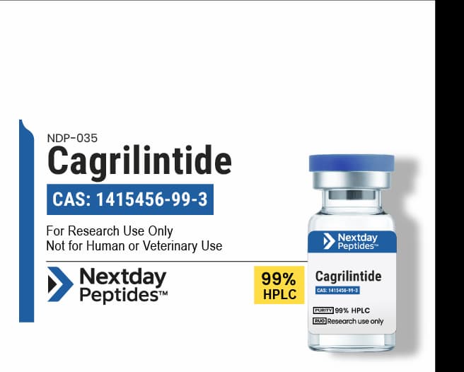 Cagrilintide research peptide — ≥99% HPLC purity — Nextday Peptides, research use only
