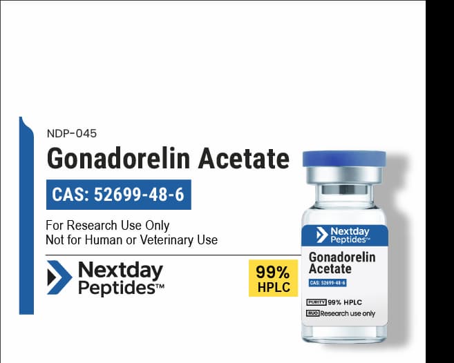 Gonadorelin Acetate research peptide — ≥99% HPLC purity — Nextday Peptides, research use only