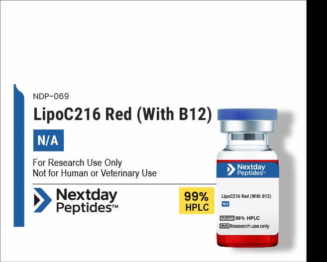 LipoC216 Red (With B12) research peptide — ≥99% HPLC purity — Nextday Peptides, research use only