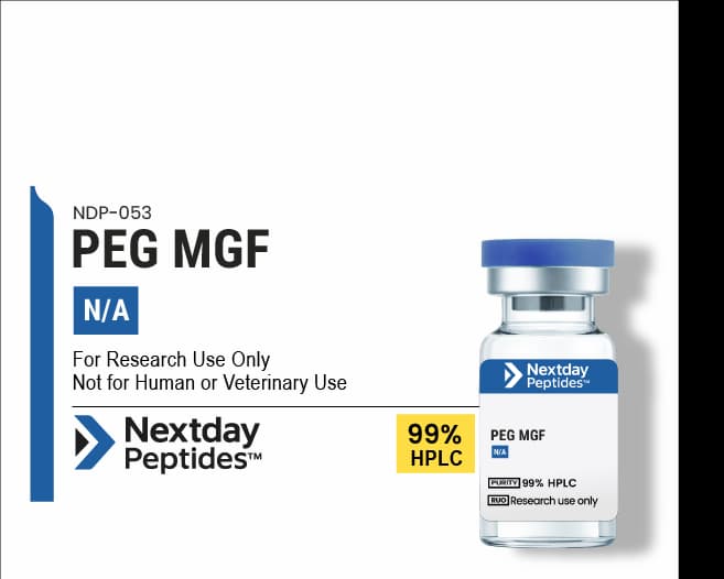 PEG-MGF research peptide — ≥99% HPLC purity — Nextday Peptides, research use only