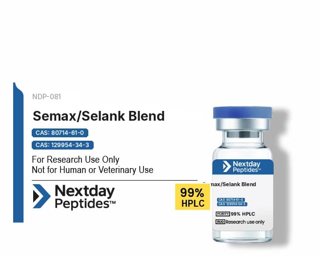 Semax/Selank Blend research peptide — ≥99% HPLC purity — Nextday Peptides, research use only
