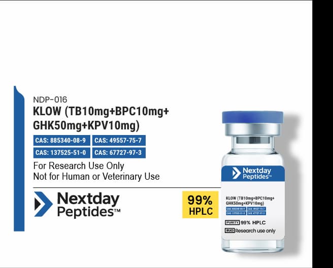 KLOW — Nextday Peptides KLOW research peptide — ≥99% HPLC purity — Nextday Peptides, research use only