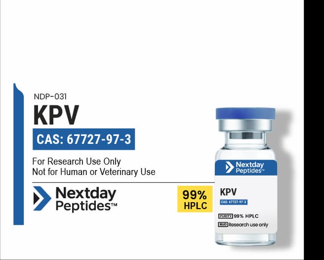 KPV — Nextday Peptides KPV research peptide — ≥99% HPLC purity — Nextday Peptides, research use only
