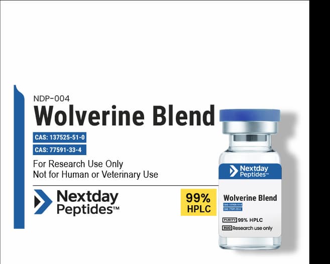 TB-500 BPC-157 Blend — Nextday Peptides TB-500 BPC-157 Blend research peptide — ≥99% HPLC purity — Nextday Peptides, research use only